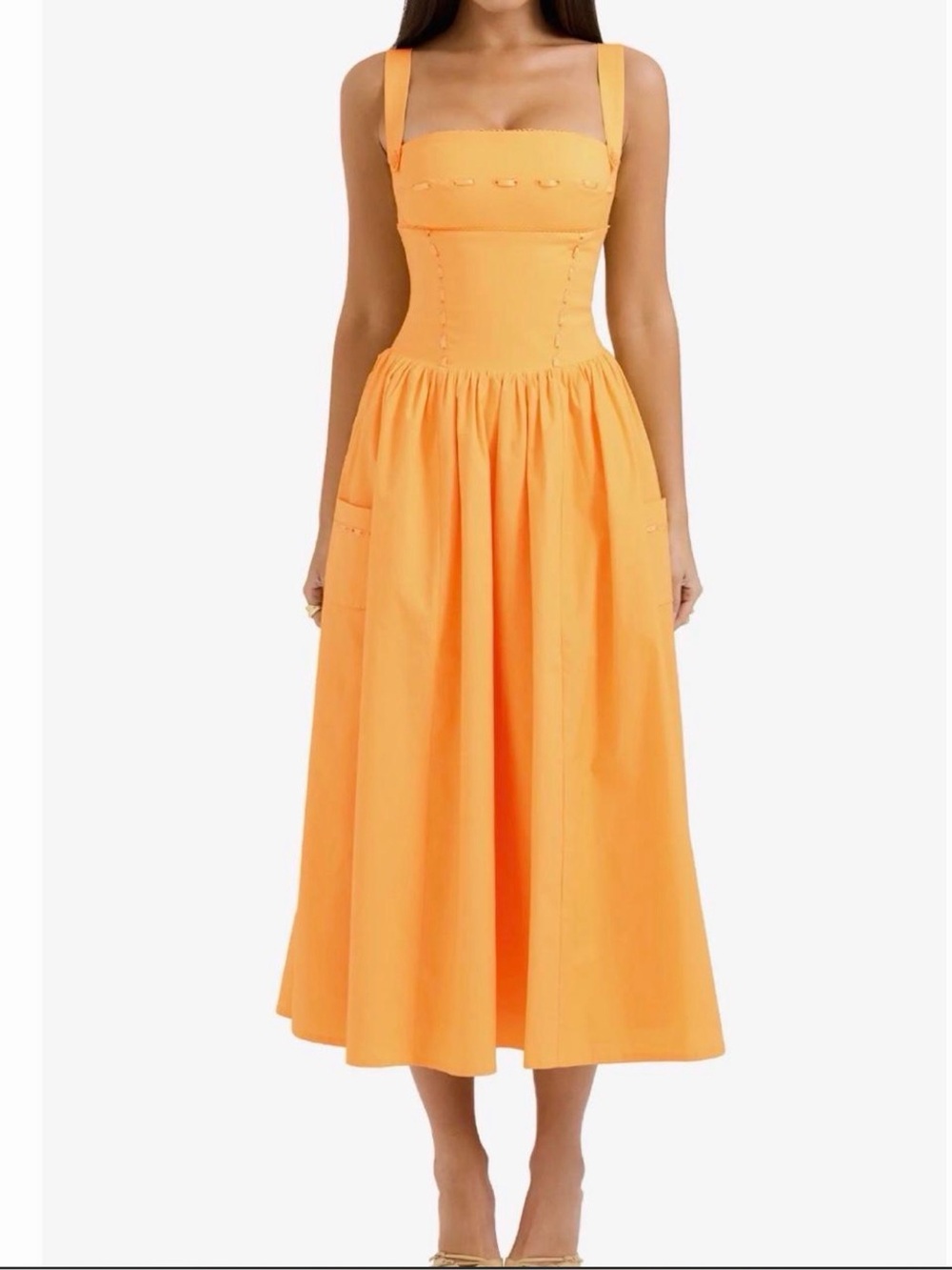 House of CB yellow midi dress